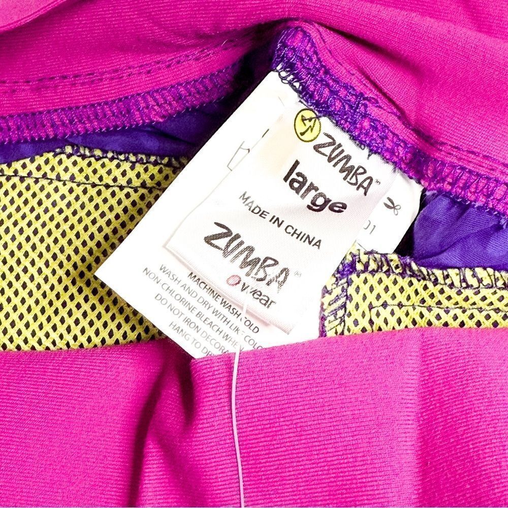 Zumba NWT Women's Shout-Out Cargo Pants Amethyst Indigo Dance Fitness Size Large - Picture 2 of 9